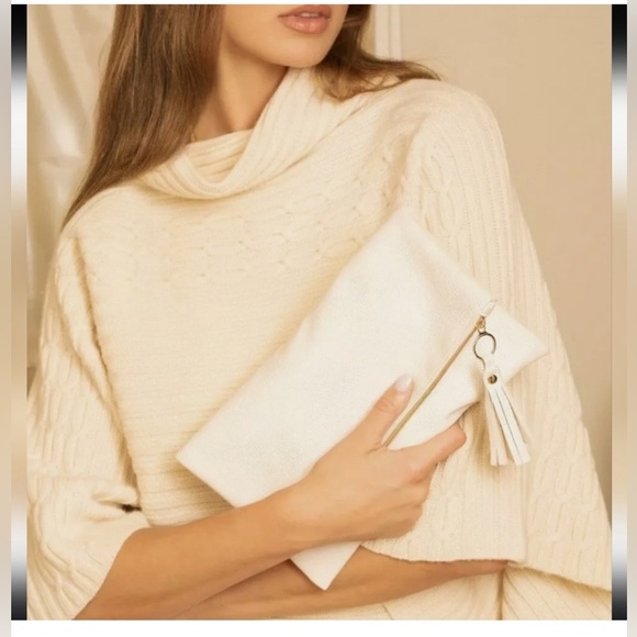 rachel miriam Handbags - Rachel Miriam Elegant Cream pouch